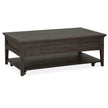 Magnussen Home Westley Falls Graphite Rectangular Cocktail Table With Casters