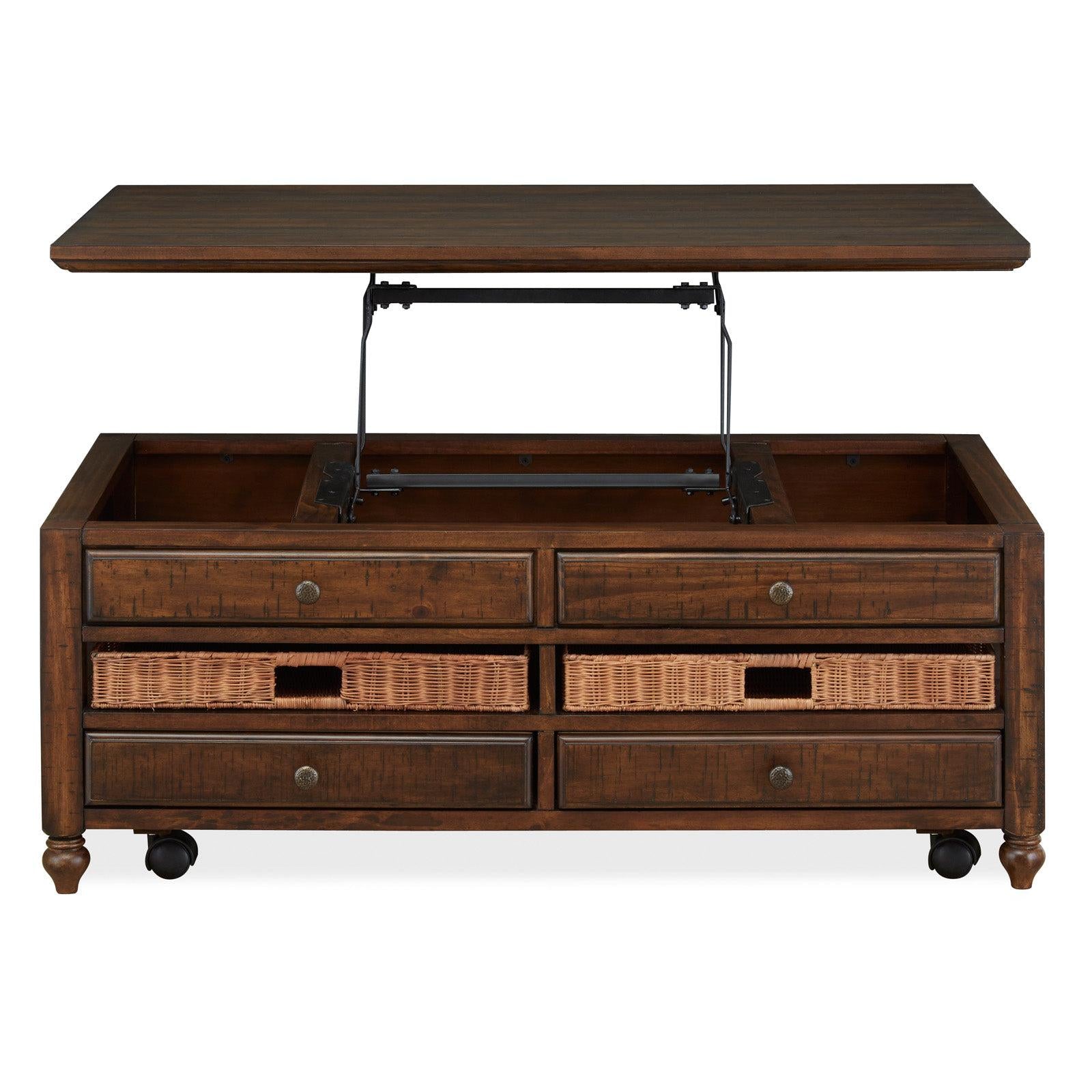 Magnussen Home Cottage Lane Coffee Rectangular Lift Top Cocktail Table