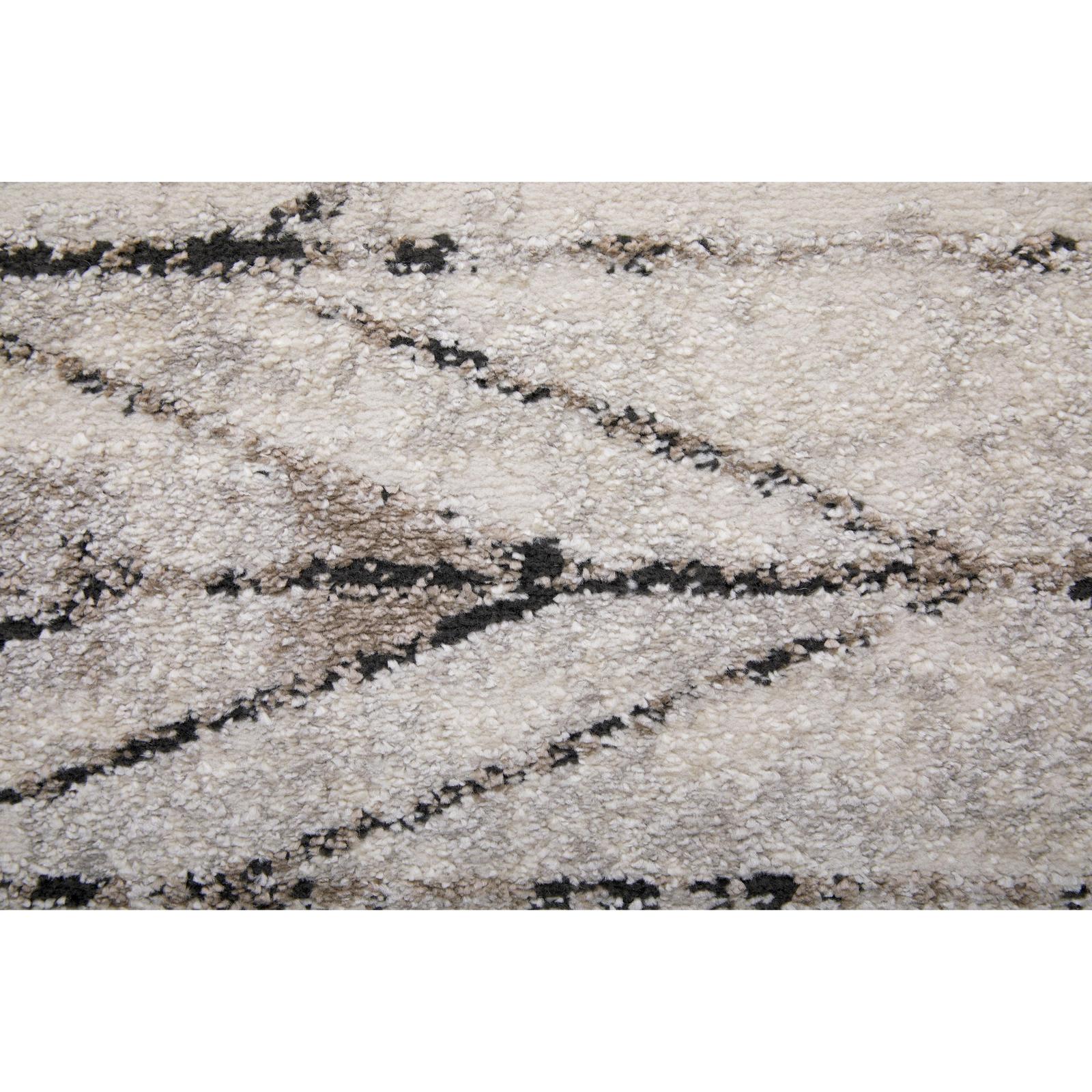 Feizy Vancouver 39NTF Modern Geometric Rug in Ivory/Tan/Brown