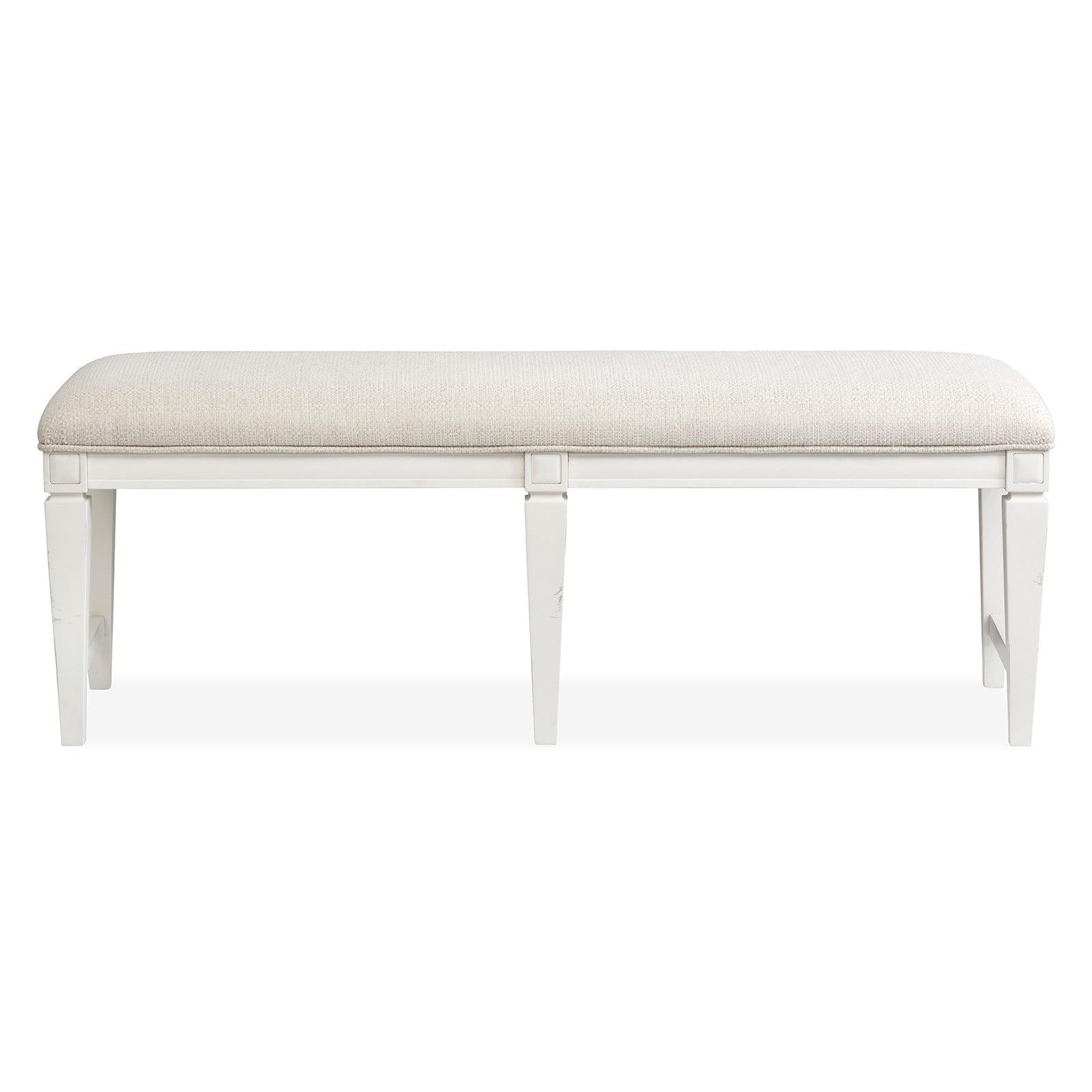 Magnussen Home Willowbrook Egg Shell White Upholstered Bench