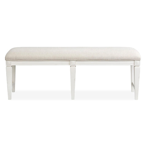Magnussen Home Willowbrook Egg Shell White Upholstered Bench