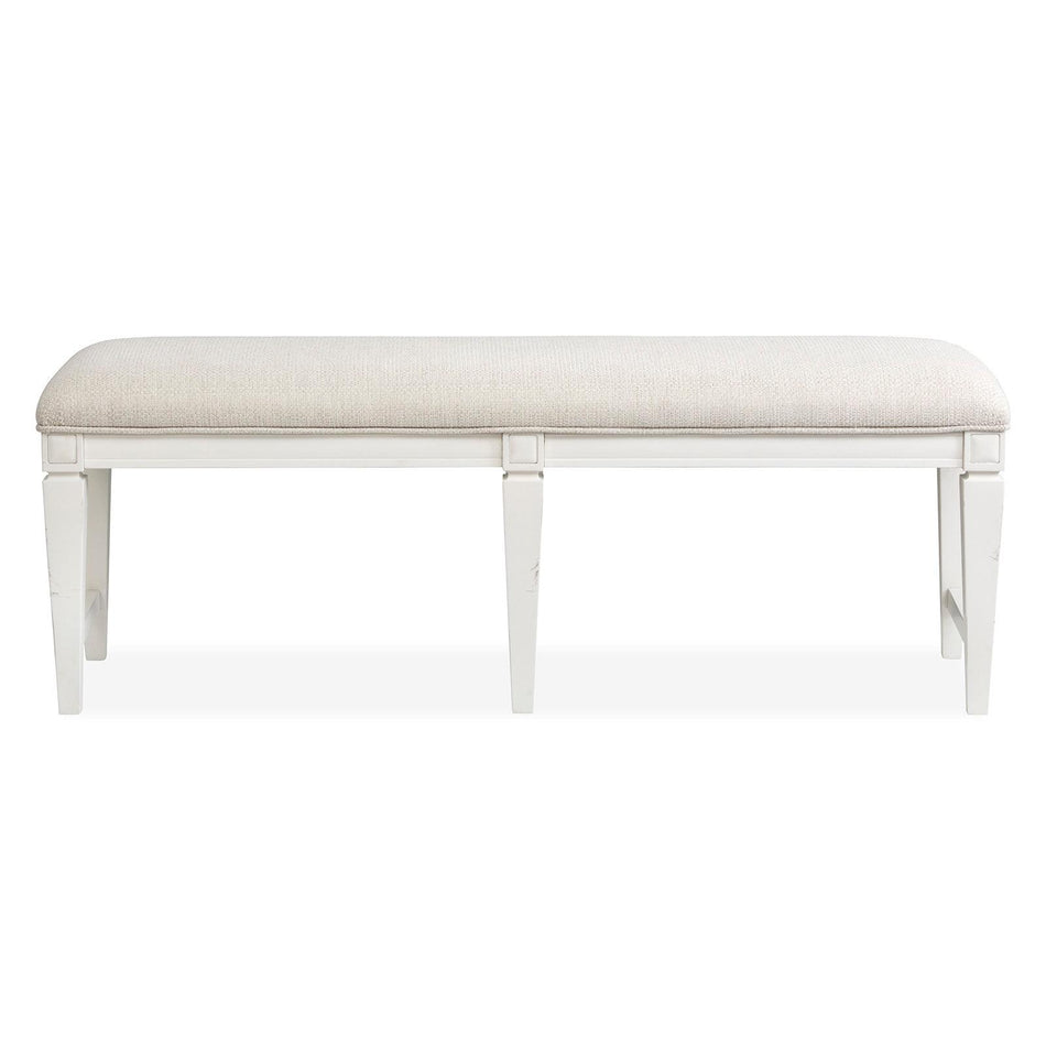 Magnussen Home Willowbrook Egg Shell White Upholstered Bench