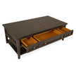 Magnussen Home Westley Falls Graphite Rectangular Cocktail Table With Casters