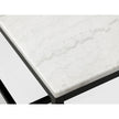 Magnussen Home Torin White Marble And Matte Black Rectangular Cocktail Table