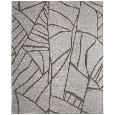 Feizy Kimball 8A30F Transitional Abstract Rug in Gray/Taupe/Ivory