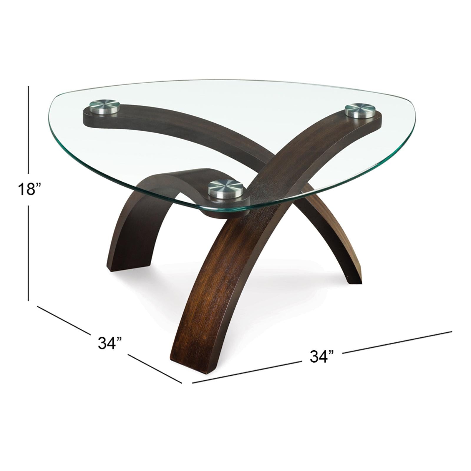Magnussen Home Allure Hazelnut Pie Shaped Cocktail Table