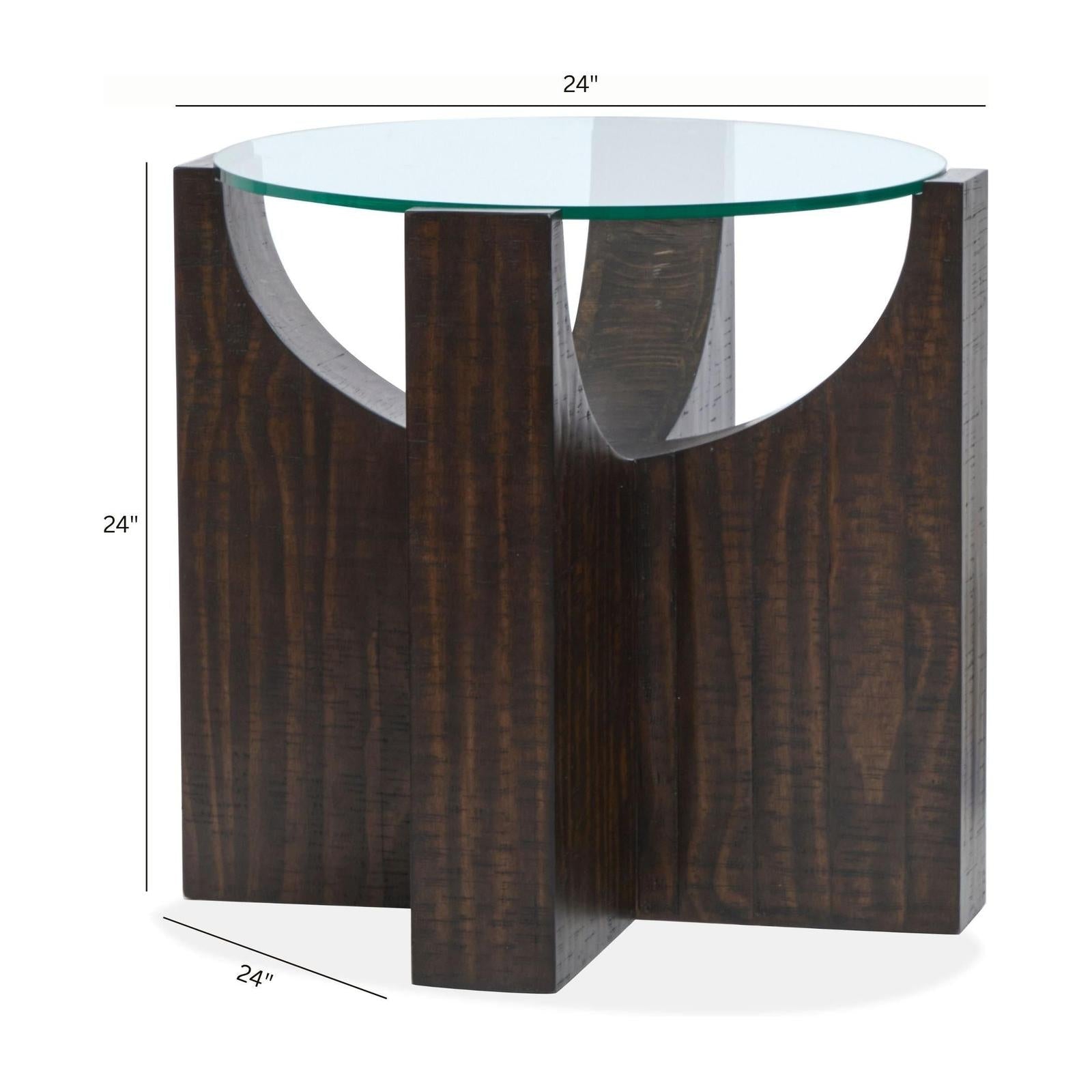 Magnussen Home Beckham Rustic Tavern Round End Table