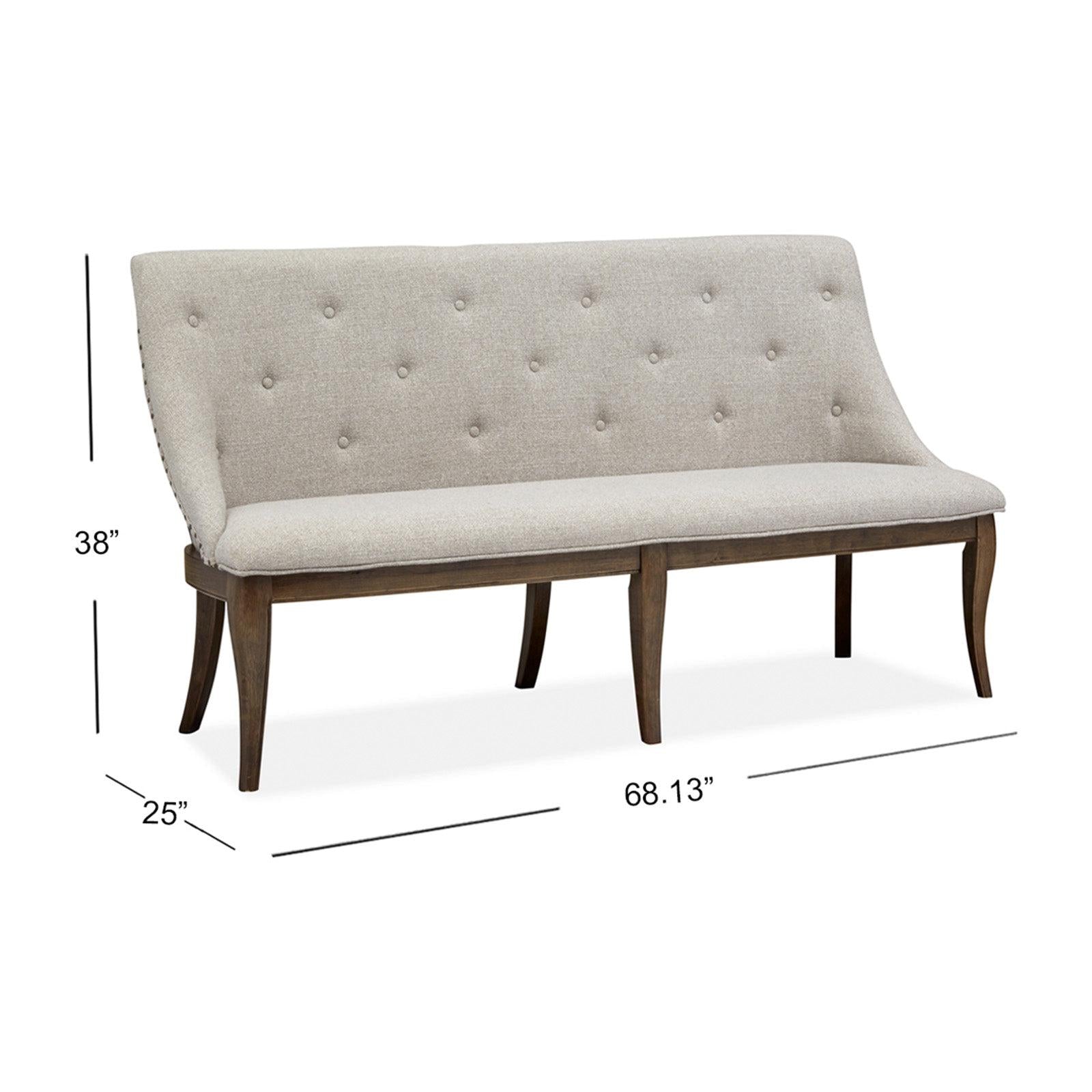 Magnussen Home Roxbury Manor Homestead Brown Upholstered Bench