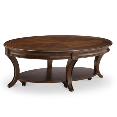 Magnussen Home Winslet Cherry Oval Cocktail Table With Casters