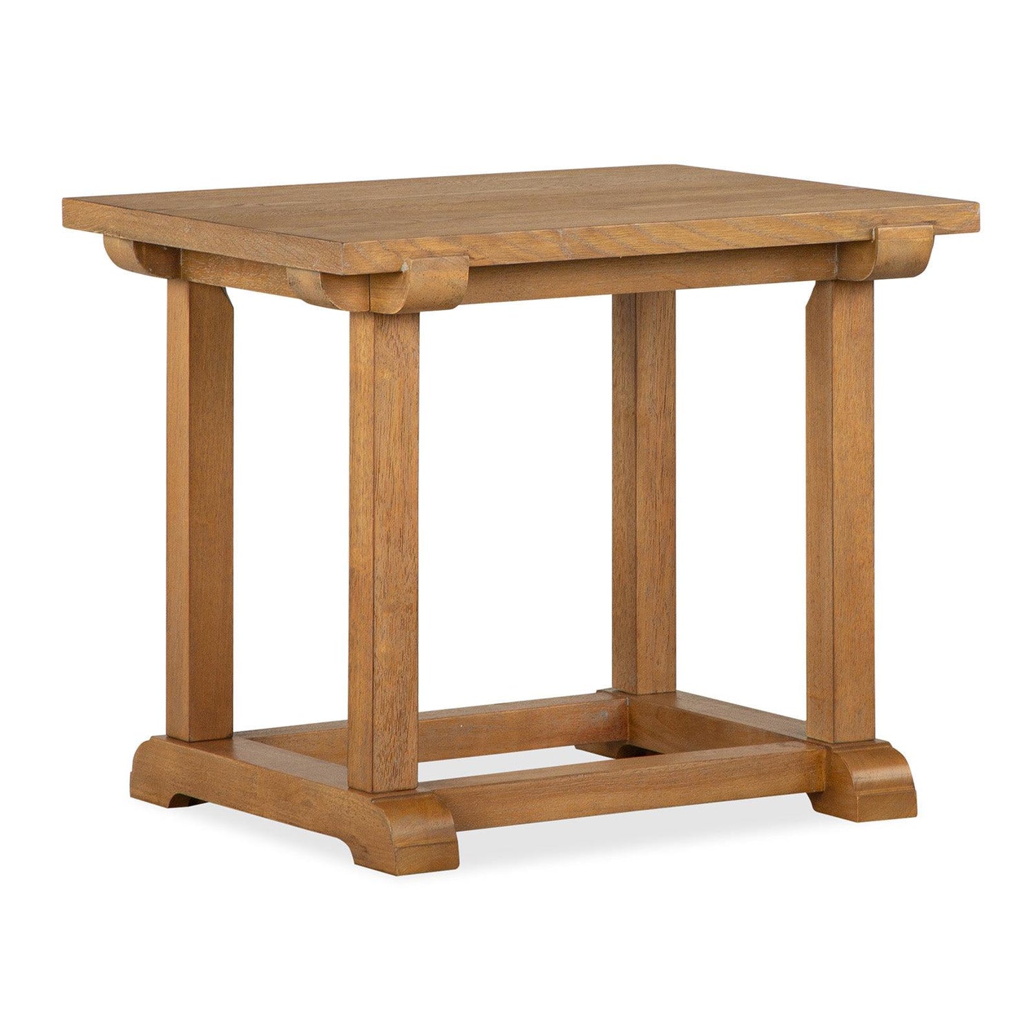 Magnussen Home Lindon Belgian Wheat Rectangular End Table