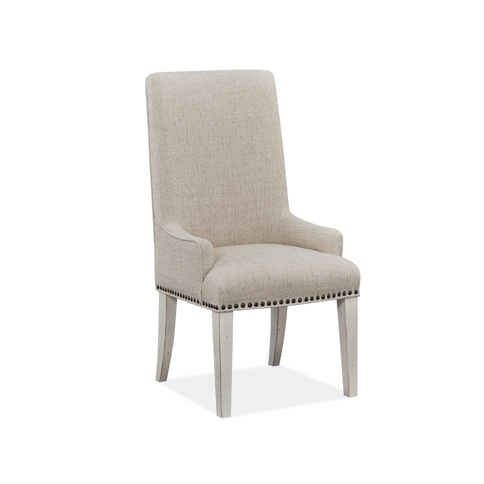 Magnussen Home Bronwyn Alabaster Upholstered Host Chair Set of 2