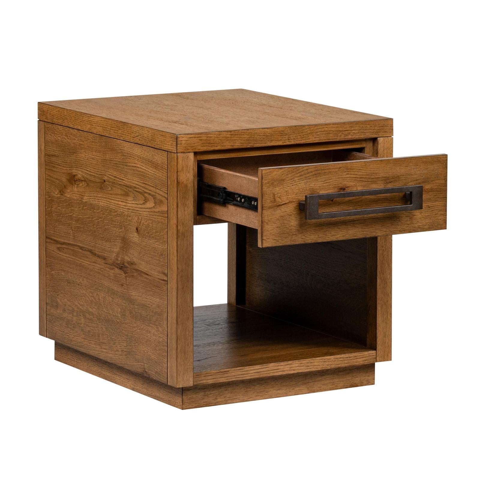Magnussen Home Marcel Brown Drawer End Table