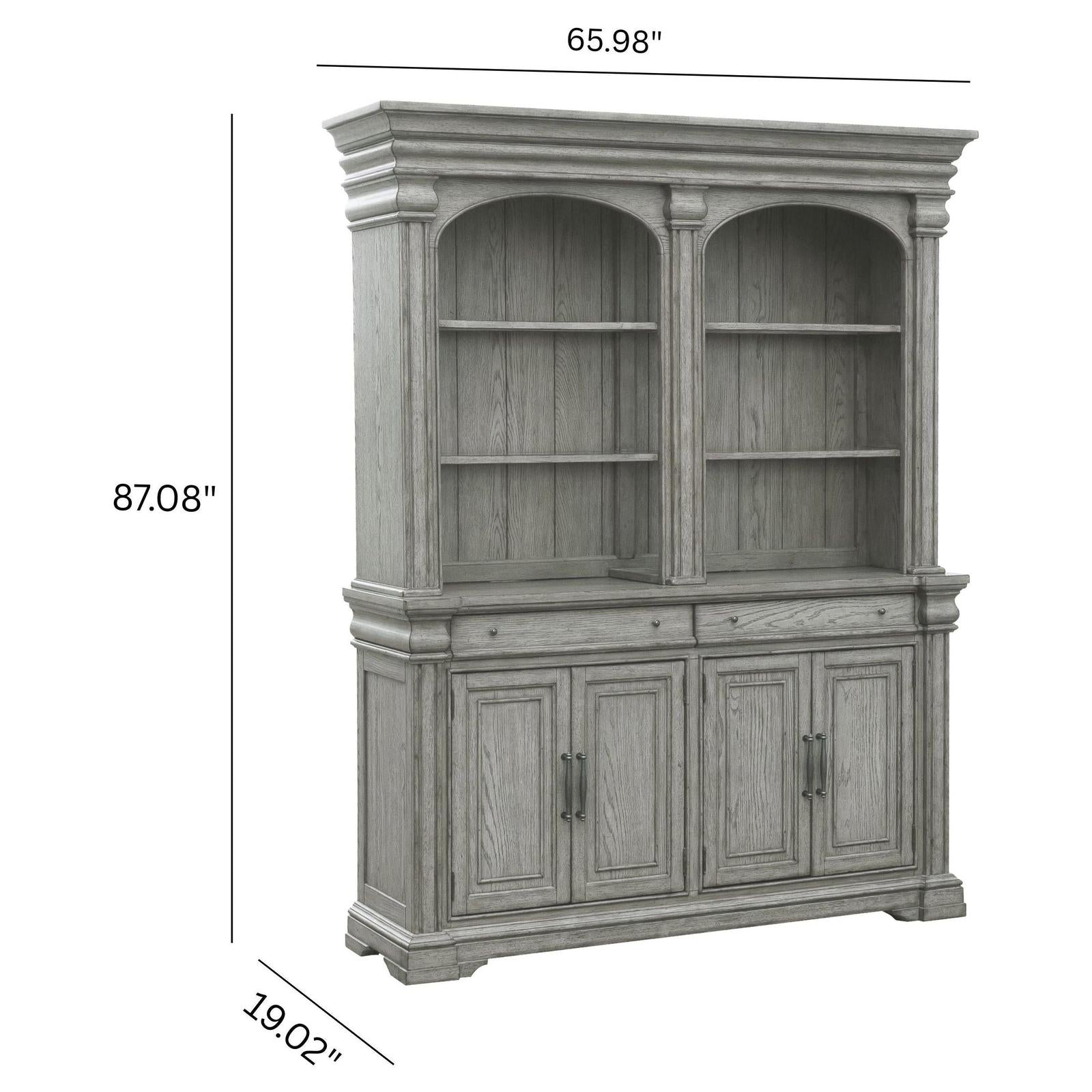 Pulaski Madison Ridge Bluff Grey Server With Hutch