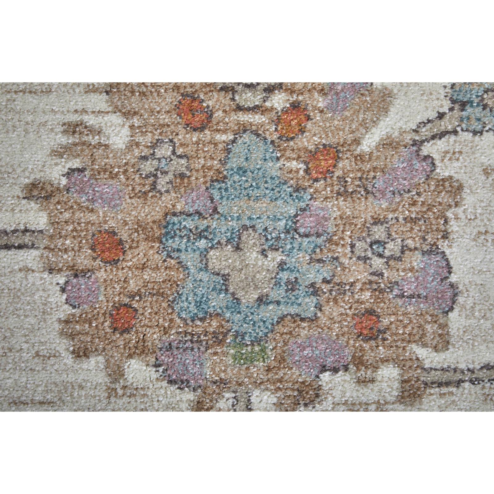 Feizy Dartmouth 39QJF Transitional Floral & Botanical Rug in Ivory/Brown/Blue