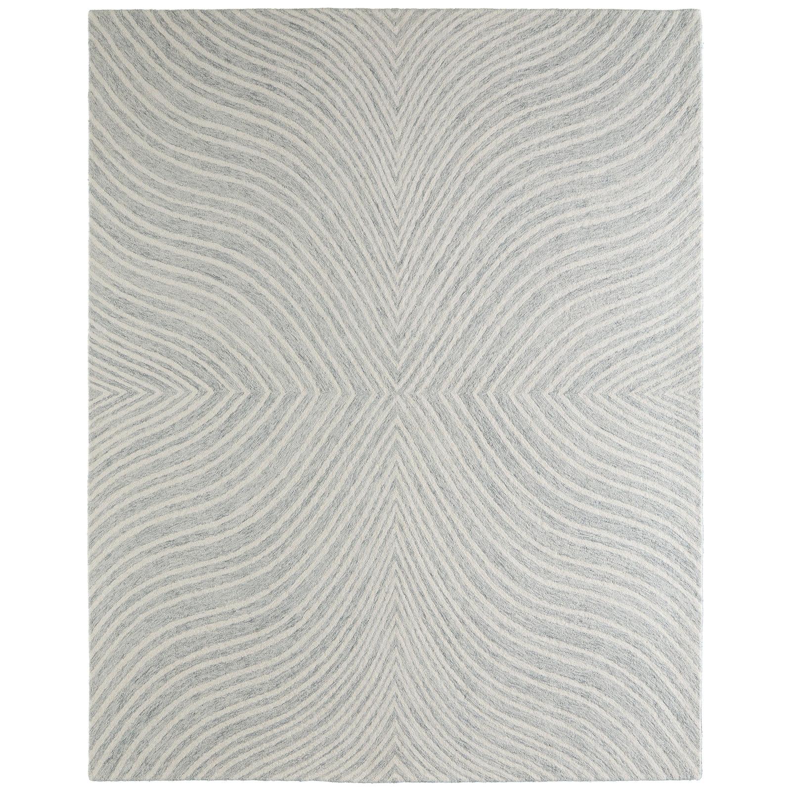 Feizy Wallace 8A41F Modern Abstract Rug in Gray/Ivory