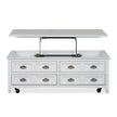 Magnussen Home Heron Cove Chalk White Lift Top Storage Cocktail Table With Casters