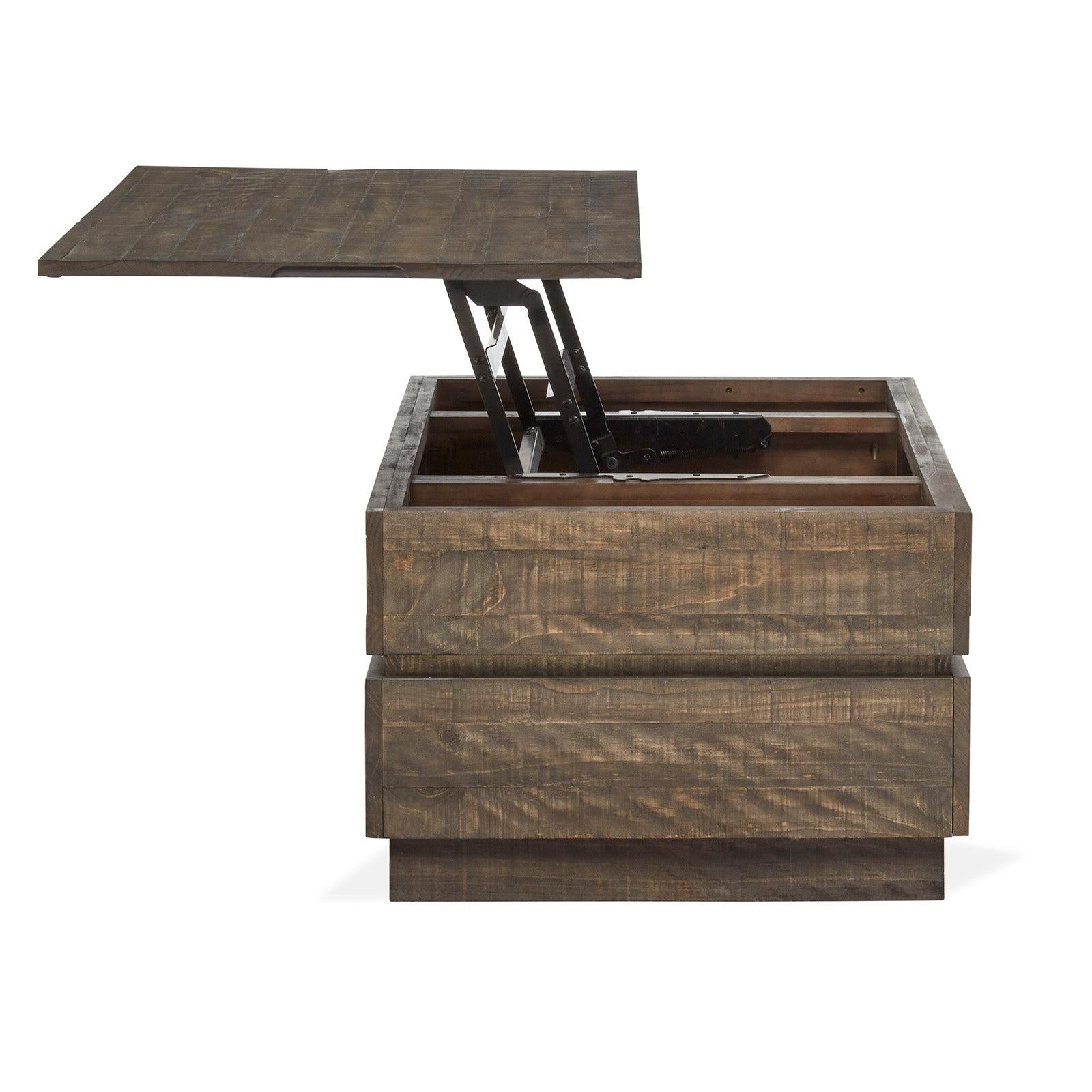 Magnussen Home Baisden Tobacco Lift Top Rectangular Cocktail Table With Casters