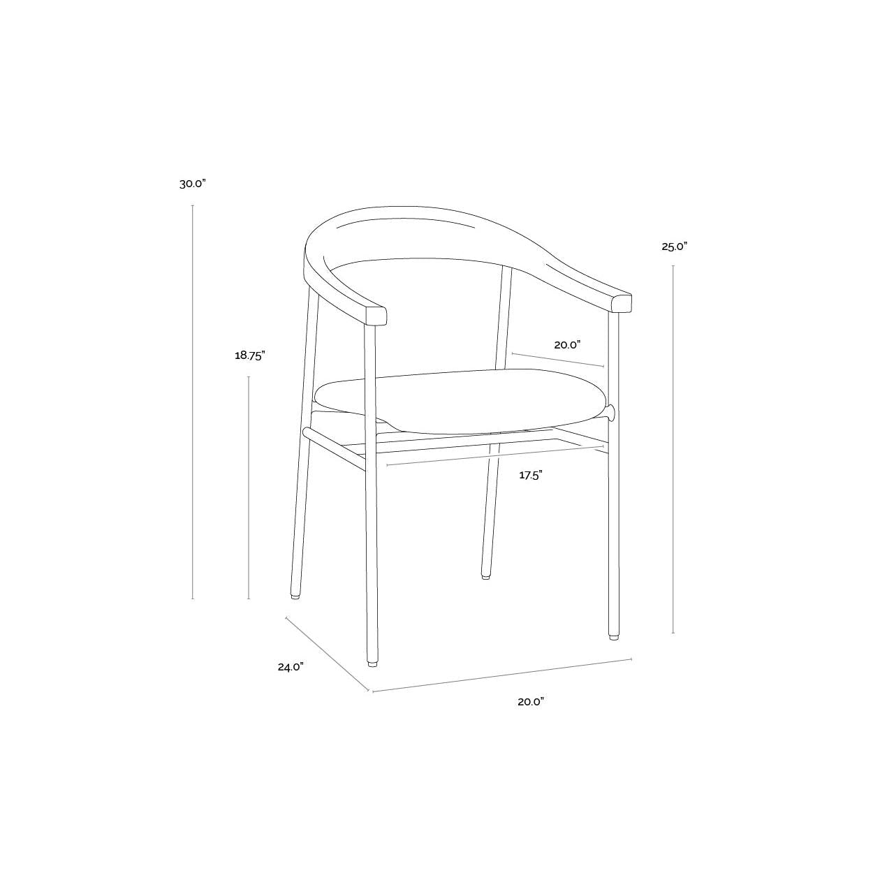 Sunpan Giorgio Dining Armchair Clearance