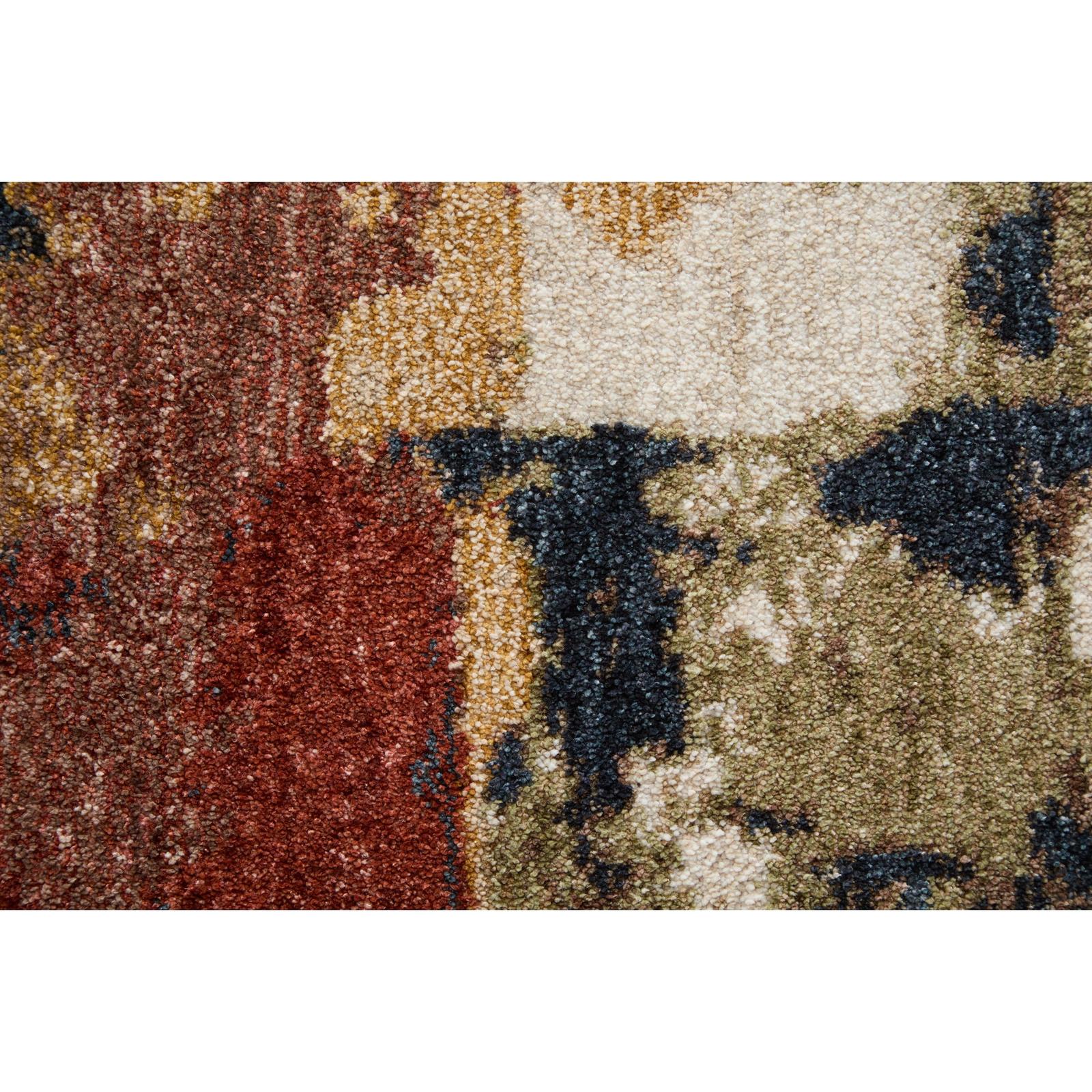 Feizy Pearson 39SQF Modern Abstract, Blue/Red/Tan, Rug