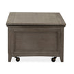 Magnussen Home Paxton Place Dovetail Grey Lift Top Storage Cocktail Table With Casters