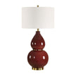 Uttermost Gourd Burgundy Table Lamp
