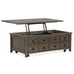 Magnussen Home Paxton Place Dovetail Grey Lift Top Storage Cocktail Table With Casters
