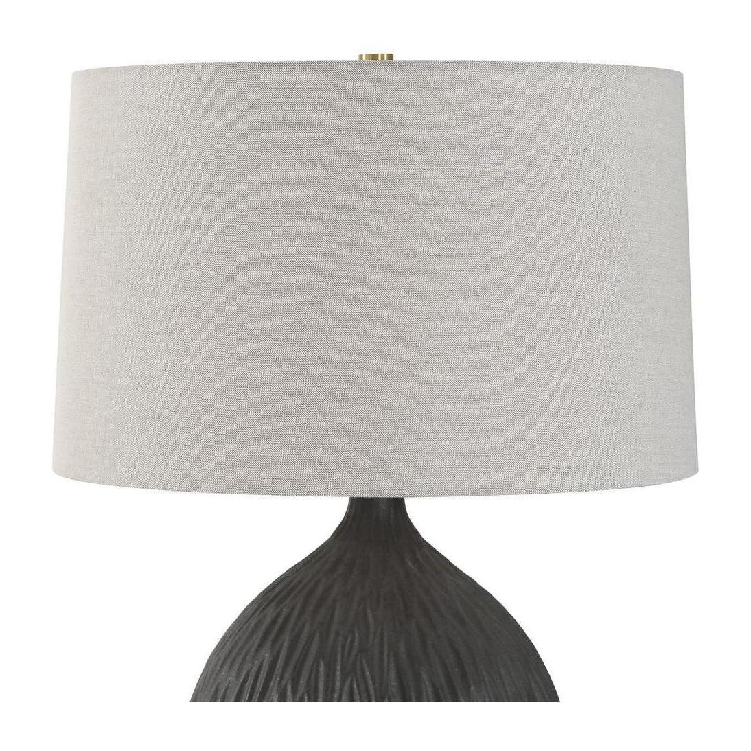 Uttermost Levee Satin Black Table Lamp