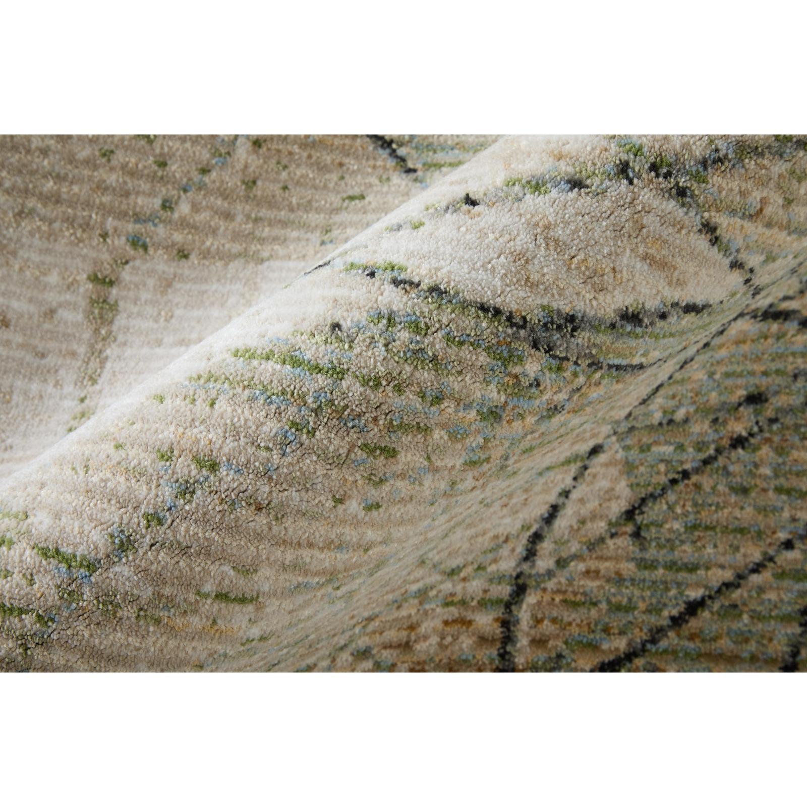 Feizy Sonora 39U8F Modern Abstract, Green/Tan/Ivory, Rug