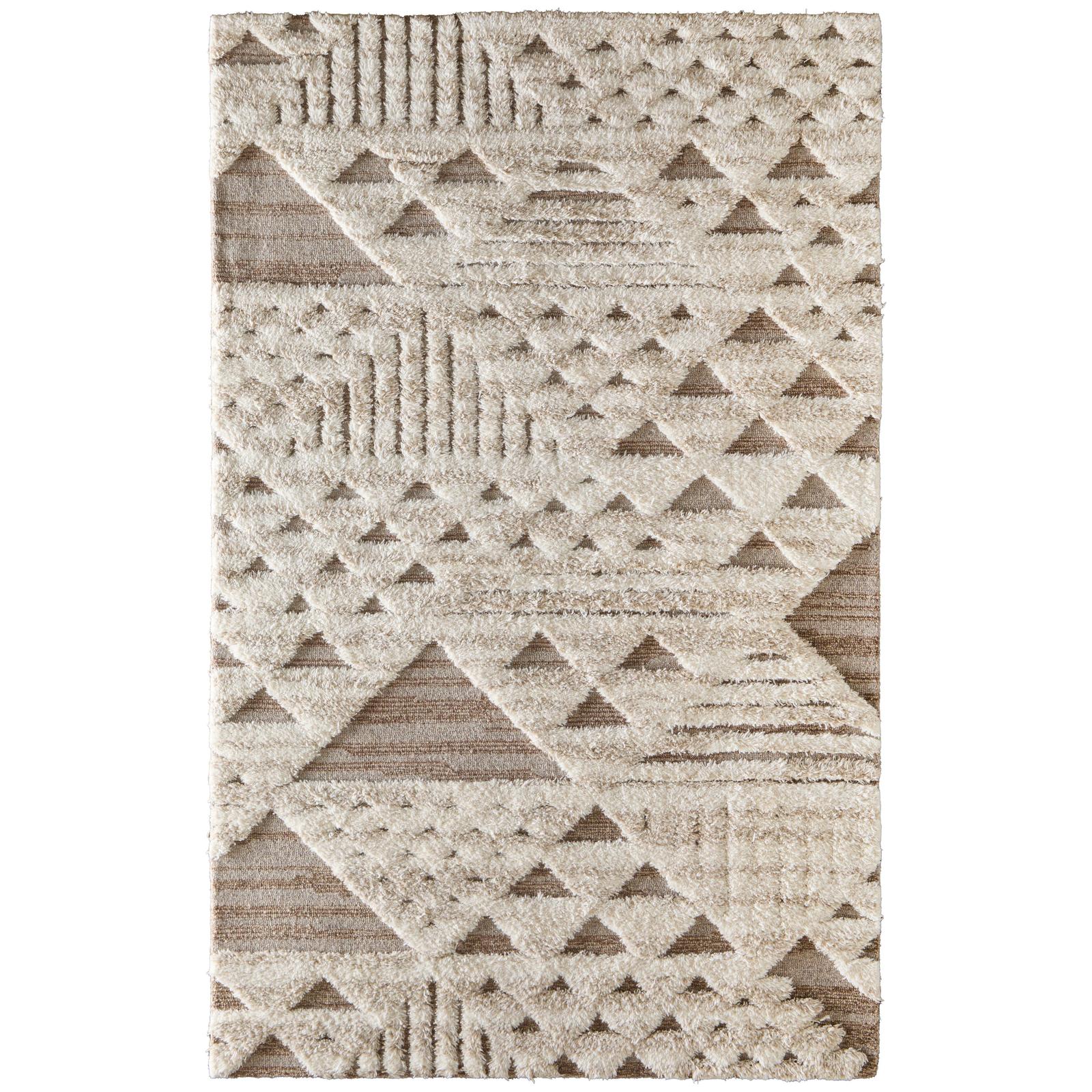 Feizy Anica 8A97F Modern Geometric, Ivory/Taupe/Gray, Rug