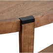 Magnussen Home Kaysen Wallaby And Matte Black Demilune Sofa Table