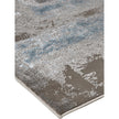 Feizy Azure 3406F Modern Abstract Rug in Gray/Ivory/Blue