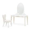 Michael Amini La Marisia Vanity Set with Mirror & Chair - Creamy Pearl
