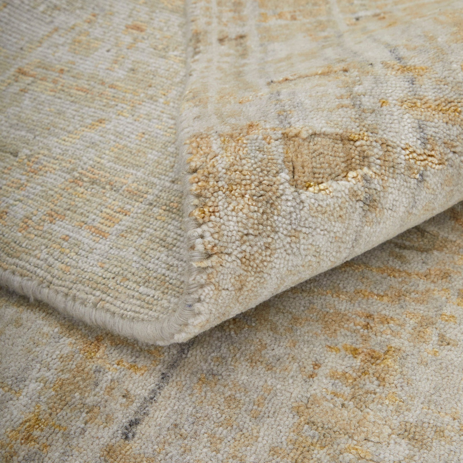 Feizy Eastfield 69FPF Modern Abstract in Yellow/Ivory/Gold