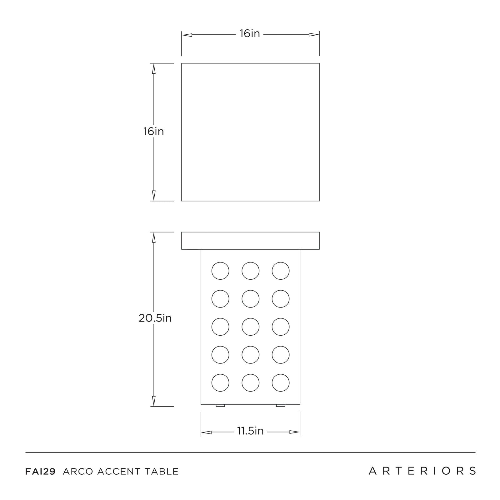 Arteriors Arco Accent Table