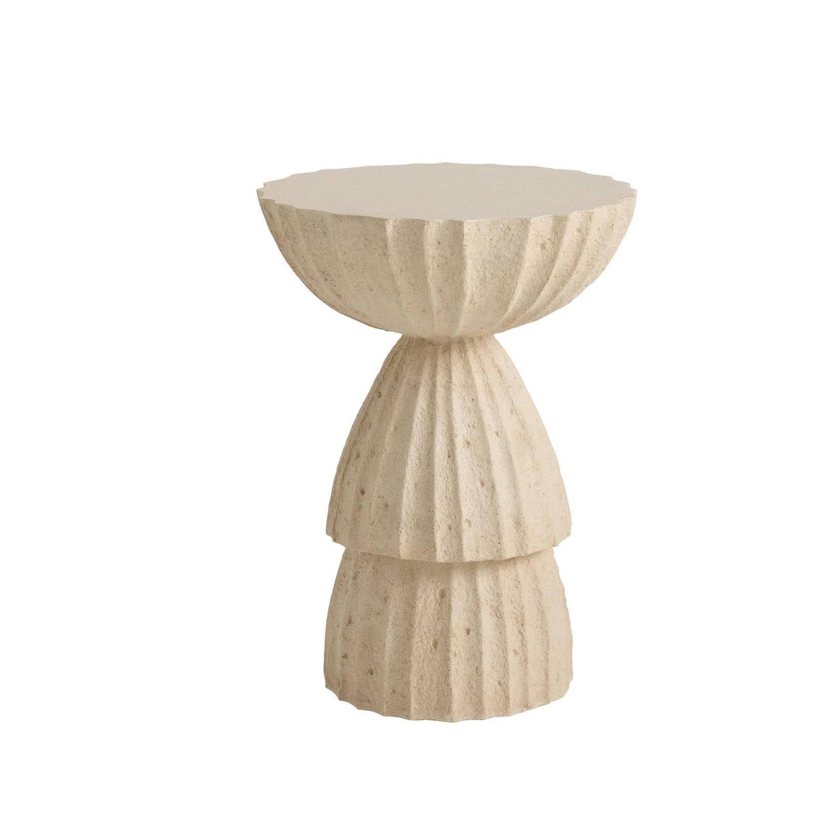 Arteriors Nereo Chiseled Concrete Outdoor Accent Table
