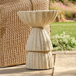 Arteriors Nereo Chiseled Concrete Outdoor Accent Table