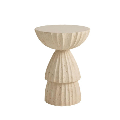 Arteriors Nereo Chiseled Concrete Outdoor Accent Table