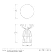 Arteriors Nereo Chiseled Concrete Outdoor Accent Table