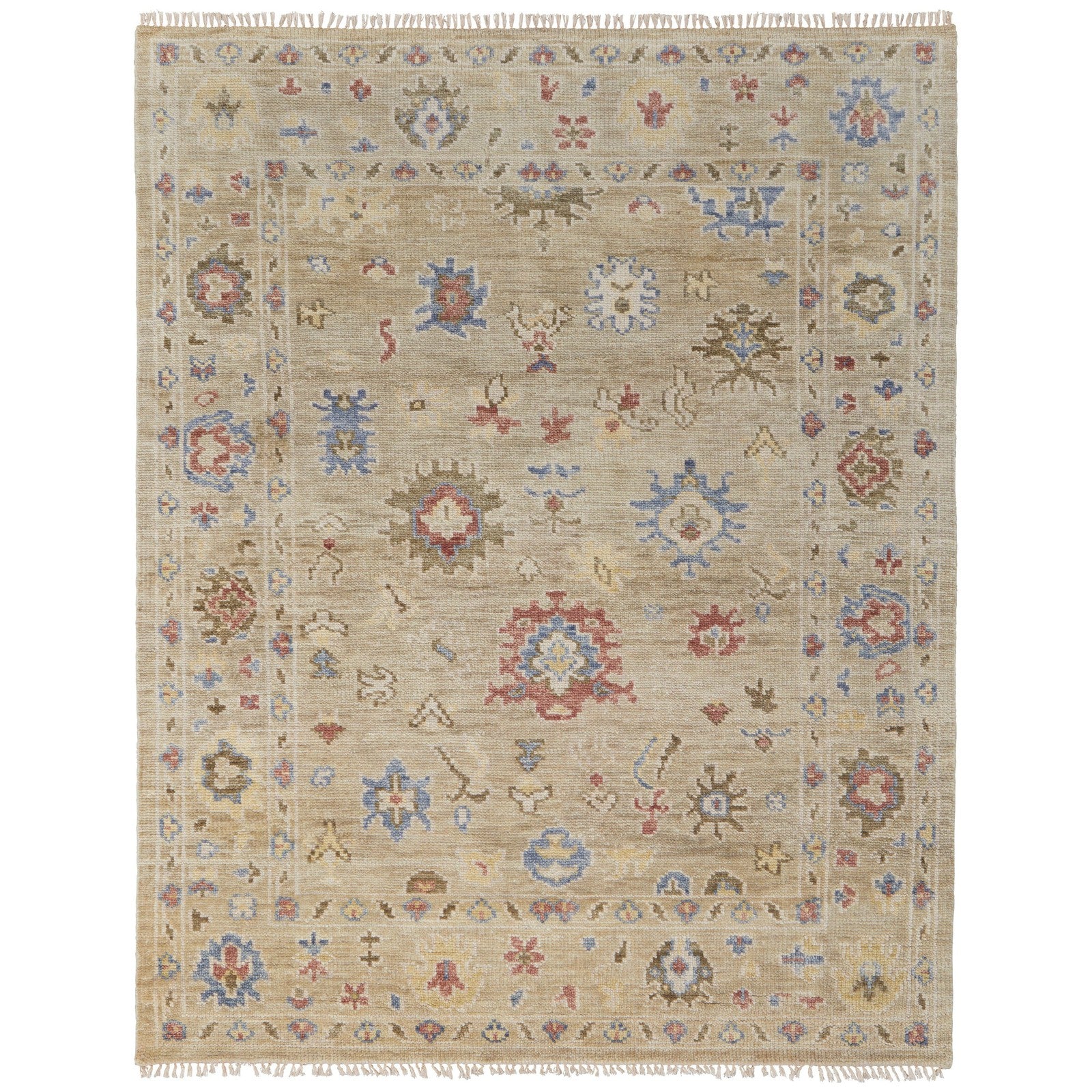 Feizy Fillmore 69CJF Transitional Floral & Botanical in Brown/Tan/Blue