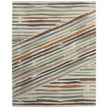 Feizy Eden 39QXF Modern Abstract Rug in Ivory/Brown/Blue