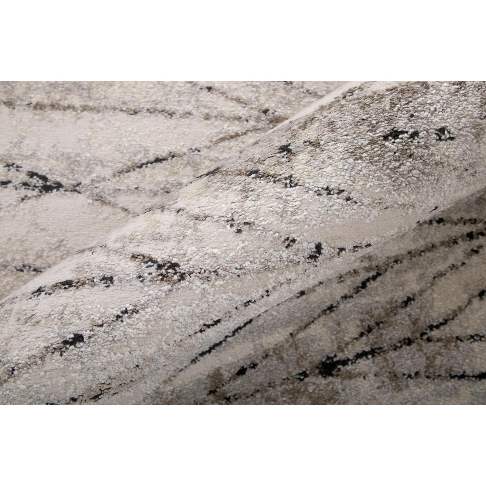 Feizy Vancouver 39NTF Modern Geometric Rug in Ivory/Tan/Brown