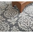 Feizy Belfort 8A26F Traditional Floral & Botanical Rug in Gray/Ivory/Black