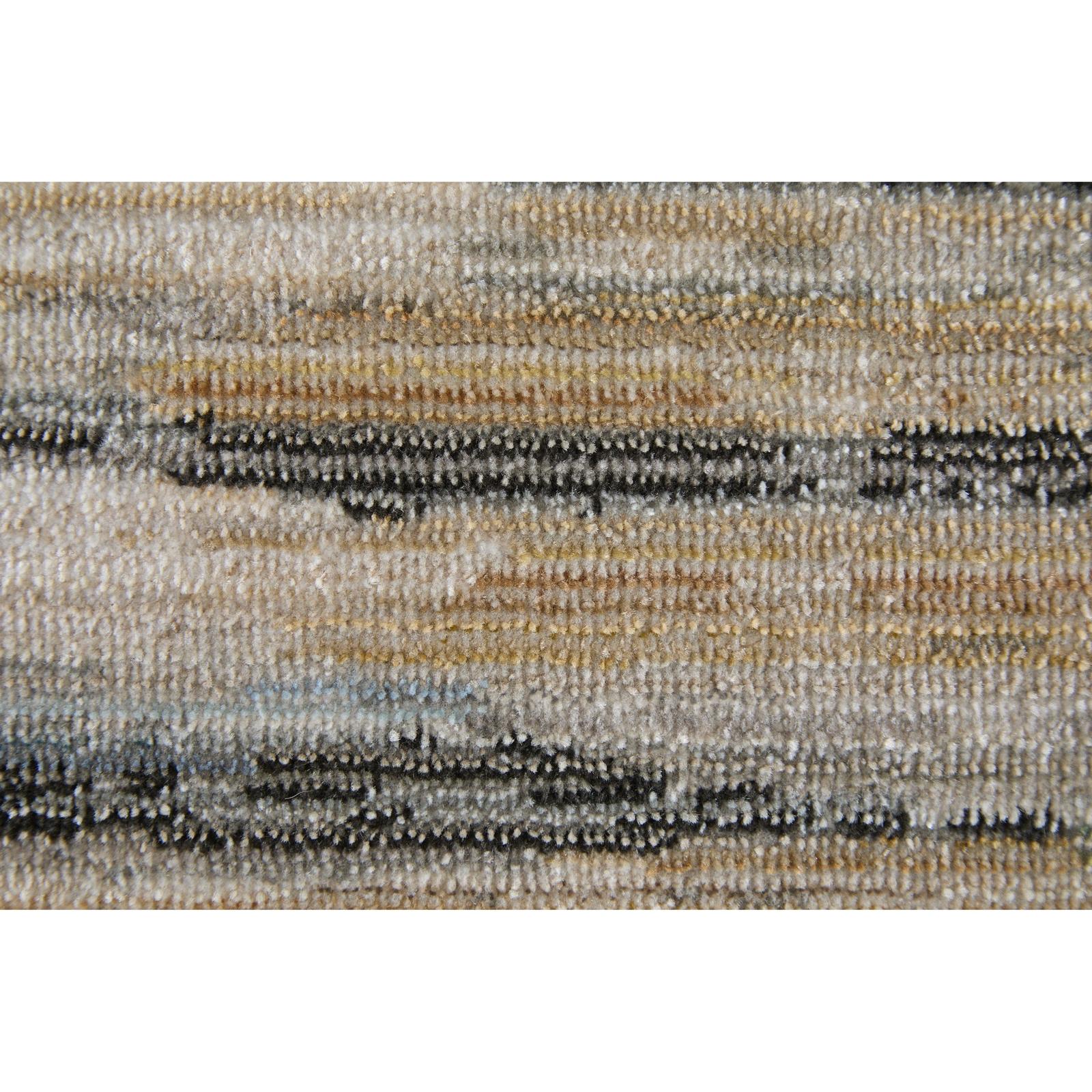 Feizy Greenwich 39U4F Modern Stripes, Ivory/Tan/Blue, Rug