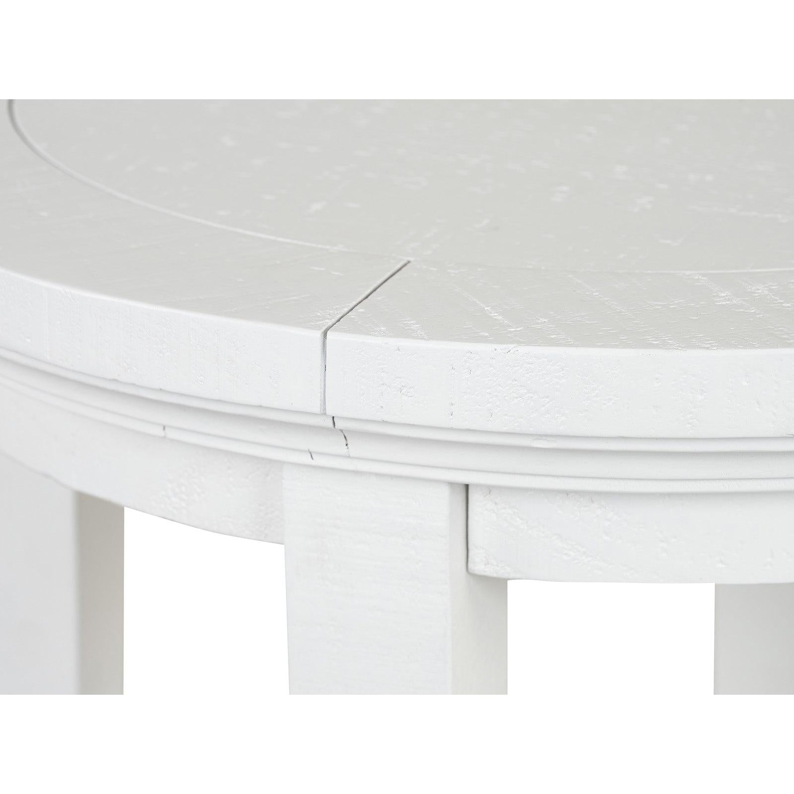 Magnussen Home Heron Cove Chalk White Round Accent End Table