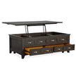 Magnussen Home Westley Falls Graphite Lift Top Storage Cocktail Table With Casters