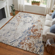 Feizy Gilmore 39MMF Modern Abstract in Ivory/Blue/Orange