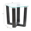 Magnussen Home Wexler Black Truffle And Clear Glass Rectangular End Table