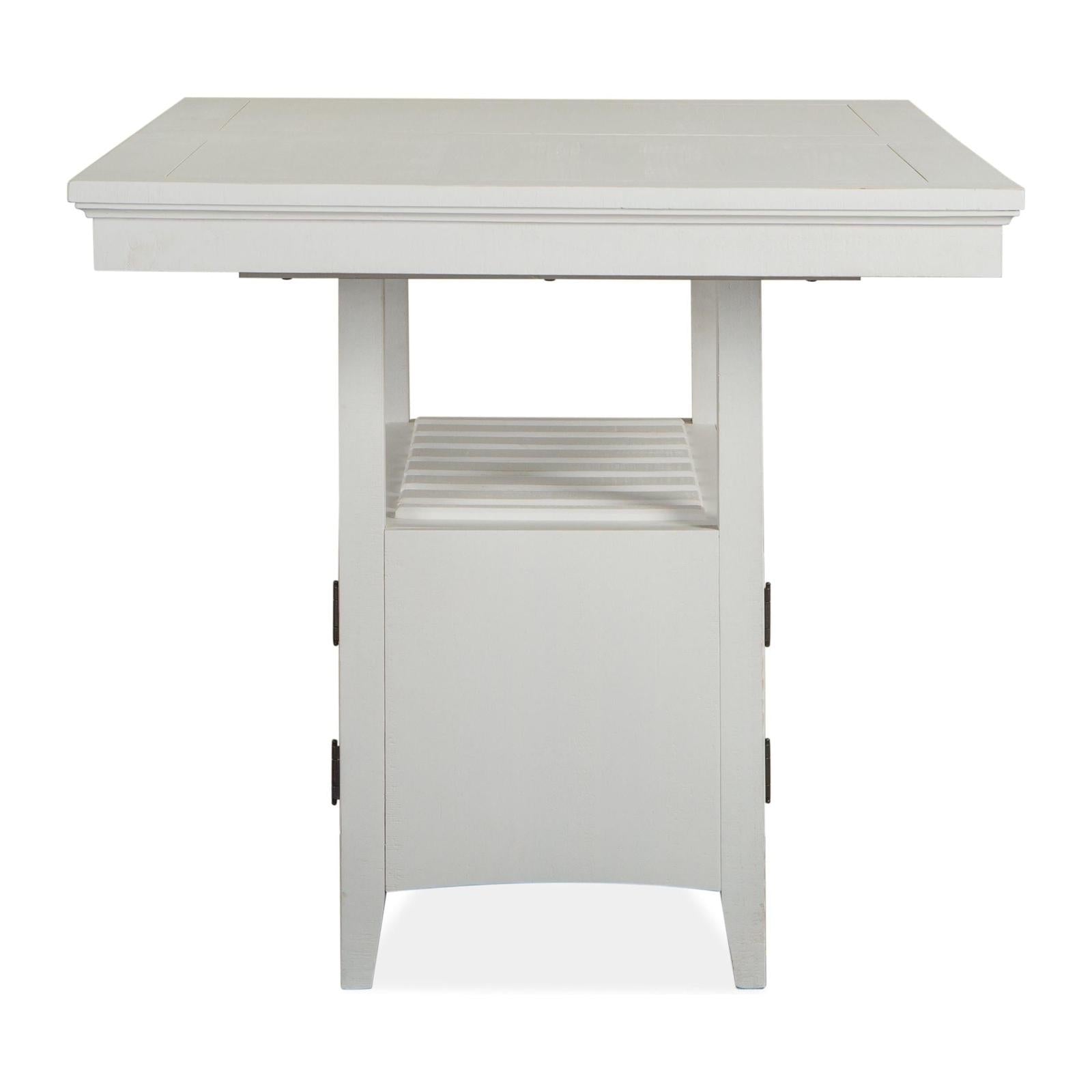 Magnussen Home Heron Cove Chalk White And Dovetail Grey Extendable Counter Height Dining Table