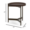 Magnussen Home Wren Dark Brown Tray End Table