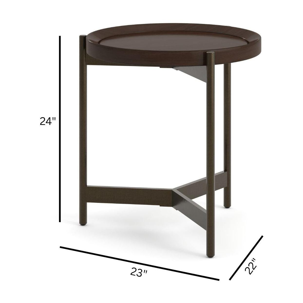 Magnussen Home Wren Dark Brown Tray End Table